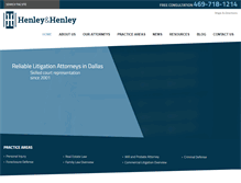 Tablet Screenshot of henleylawpc.com